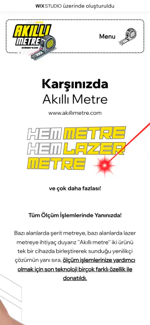 Akıllı Metre · Web Sitesi: Mobil ve cihaz görünümleri 1
