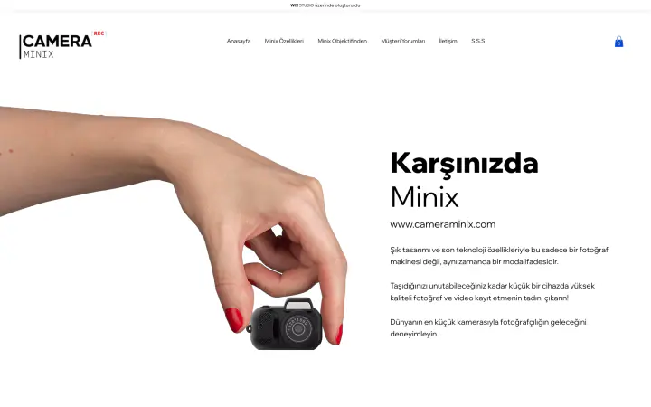 Cameraminix · Web Sitesi: Ekran görüntüleri, anasayfa