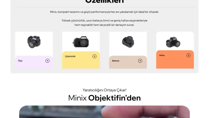 Cameraminix · Web Sitesi: Ekran görüntüleri, bölüm 4