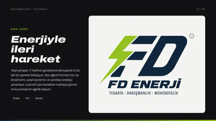 FD Enerji · Logo & Kurumsal Kimlik: Logo sunumu, sayfa 2