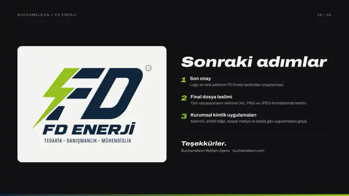 FD Enerji · Logo & Kurumsal Kimlik: Logo sunumu, sayfa 6