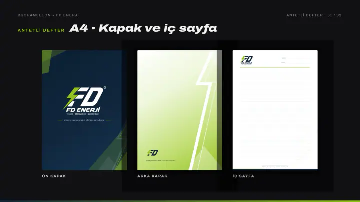 FD Enerji · Logo & Kurumsal Kimlik: Antetli defter, sayfa 1