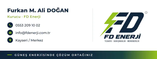 FD Enerji · Logo & Kurumsal Kimlik: E-posta imzası 3