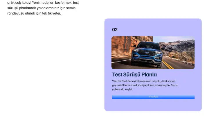 Ford Otokurt · Web Sitesi: Ekran görüntüleri, bölüm 3