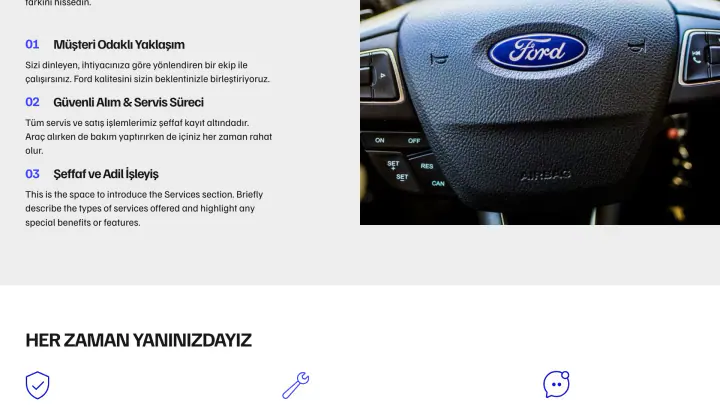 Ford Otokurt · Web Sitesi: Ekran görüntüleri, bölüm 7
