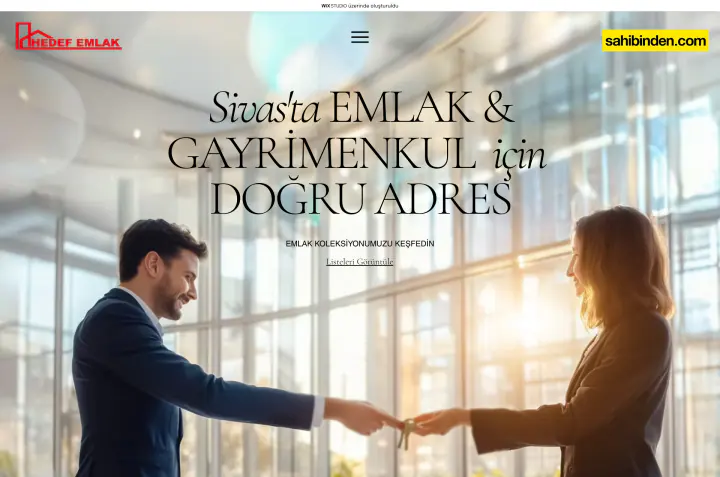 Hedef Emlak · Web Sitesi: Ekran görüntüleri, anasayfa