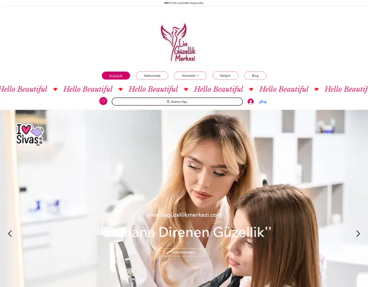 Lia Güzellik Merkezi · Web Sitesi: Ekran görüntüleri, anasayfa
