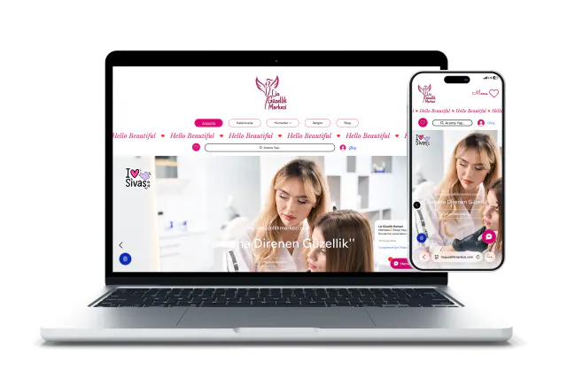 Lia Güzellik Merkezi · Web Sitesi: Mobil ve cihaz görünümleri 3