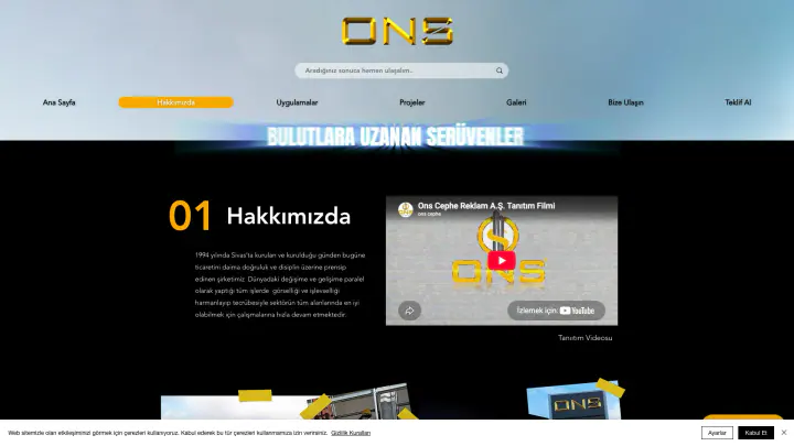 ONS Cephe · Web Sitesi: Ekran görüntüleri 2