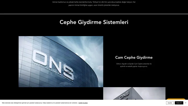 ONS Cephe · Web Sitesi: Ekran görüntüleri 3