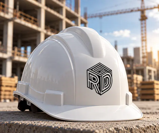 RD İnşaat · Logo & Kurumsal Kimlik: Logo, versiyonlar ve sahada uygulamalar 4