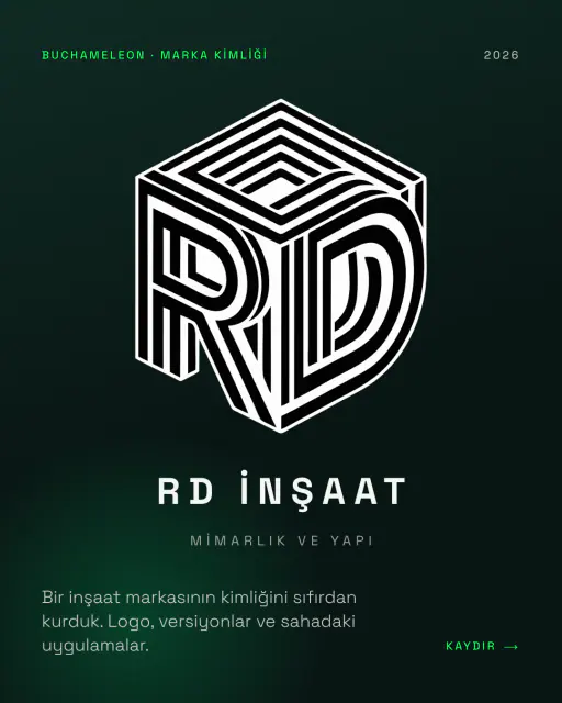 RD İnşaat · Logo & Kurumsal Kimlik: Marka tanıtım carousel’i 1