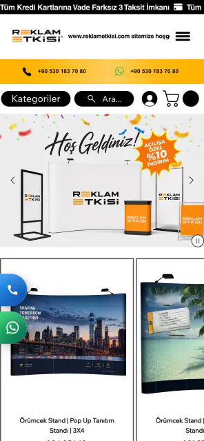 Reklam Etkisi · Web Sitesi: Mobil ve cihaz görünümleri 1