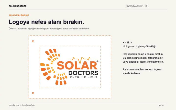 Solar Doctors · Logo & Kurumsal Kimlik: Kurumsal kimlik kılavuzu, sayfa 4