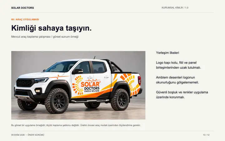 Solar Doctors · Logo & Kurumsal Kimlik: Kurumsal kimlik kılavuzu, sayfa 10