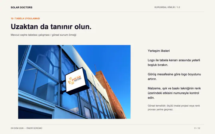 Solar Doctors · Logo & Kurumsal Kimlik: Kurumsal kimlik kılavuzu, sayfa 11