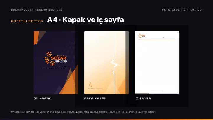 Solar Doctors · Logo & Kurumsal Kimlik: Antetli defter, sayfa 1