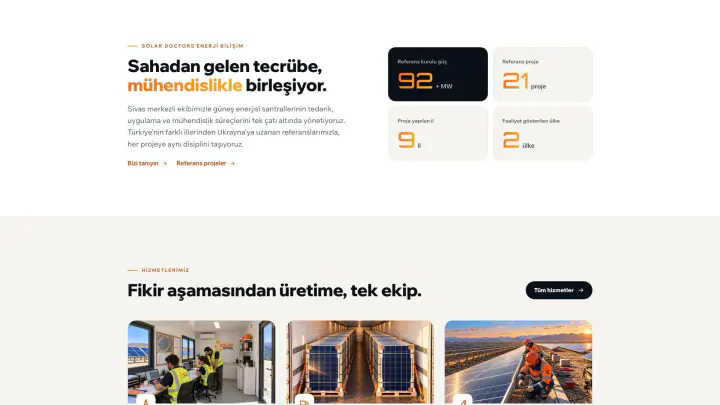 Solar Doctors · Web Sitesi: Ekran görüntüleri, bölüm 2