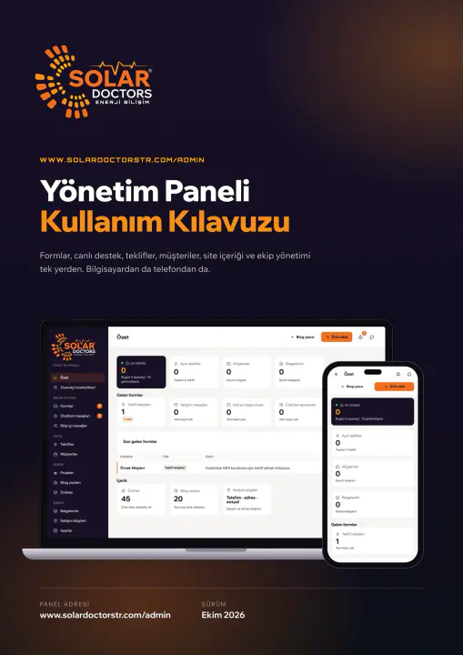 Solar Doctors · Web Sitesi: Yönetim paneli kullanım kılavuzu, sayfa 1