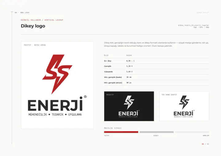 SS Enerji · Logo & Kurumsal Kimlik: Kurumsal kimlik kılavuzu, sayfa 6
