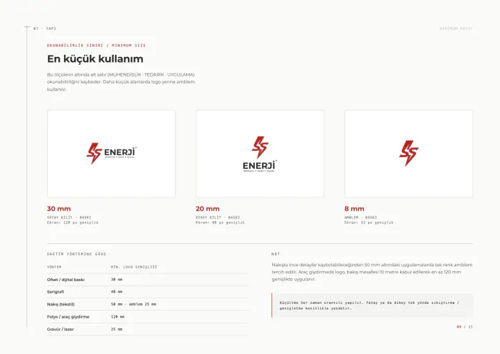 SS Enerji · Logo & Kurumsal Kimlik: Kurumsal kimlik kılavuzu, sayfa 9
