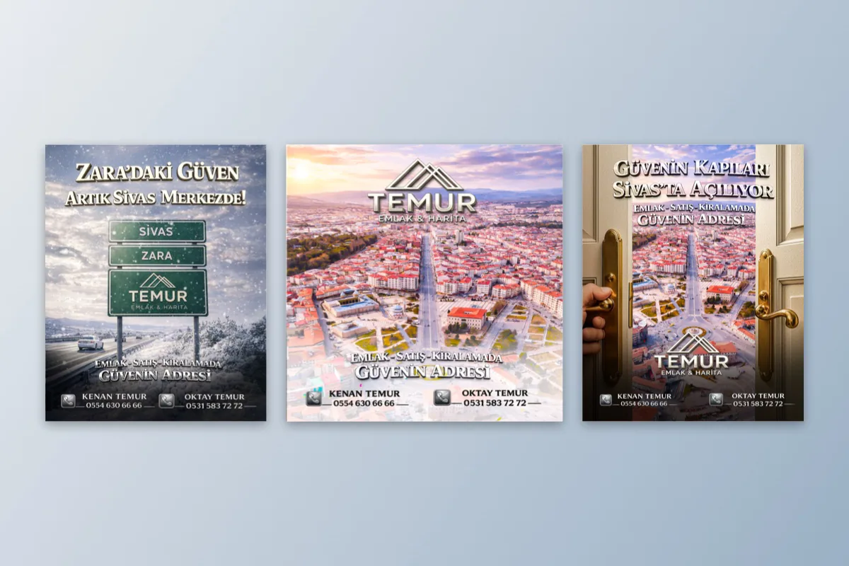 Temur Emlak · Sosyal Medya kapak görseli